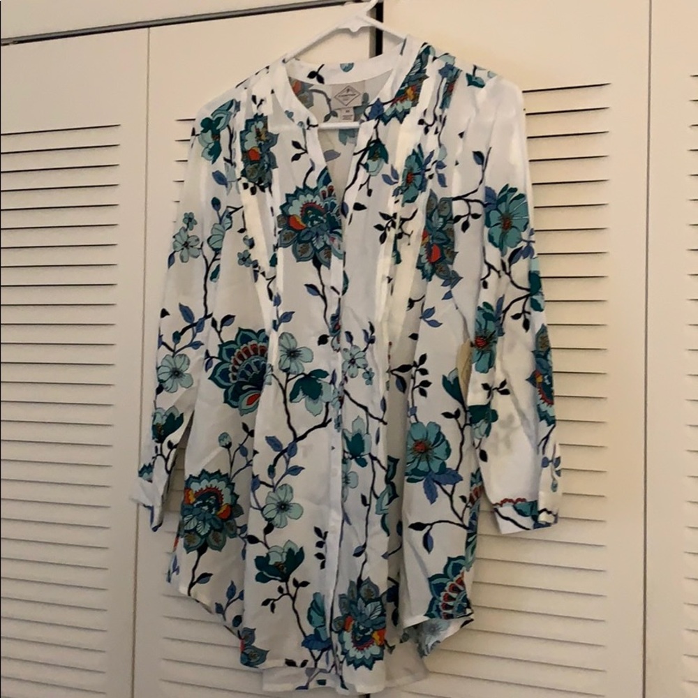 Floral Button-down Blouse